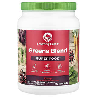 Amazing Grass, Green Superfood, ягоды, 800 г (28,2 унции)