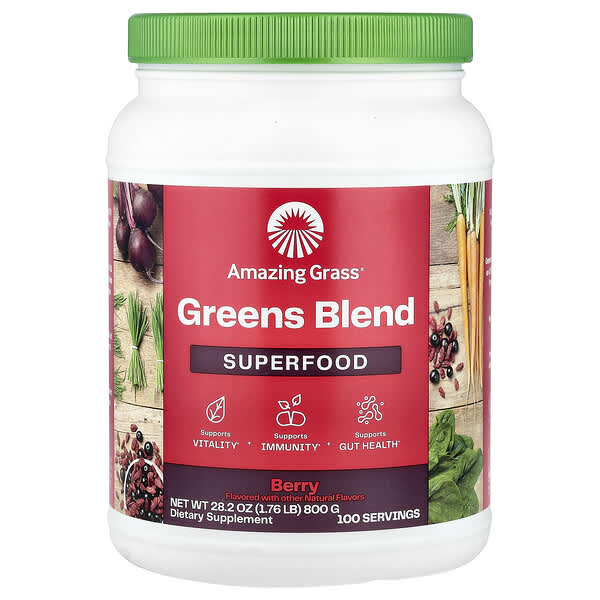Amazing Grass Greens Blend Superfood, Berry, 1.76 lb (800 g)