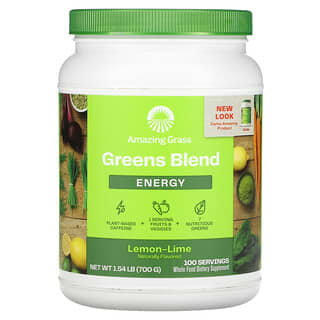 Amazing Grass, Green Blend, Energy, Lemon-Lime, 1.54 lb (700 g)