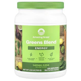 Amazing Grass, Greens Blend, Energy, Lemon-Lime, 1.54 lb (700 g)