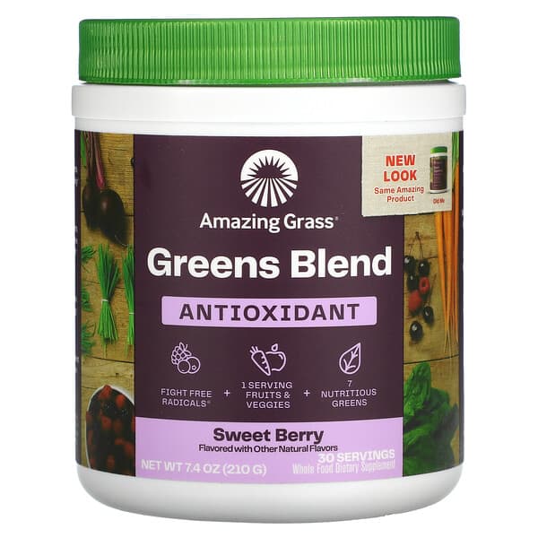 Amazing Grass, Green Blend Antioxidant, Sweet Berry, 7.4 oz (210 g)
