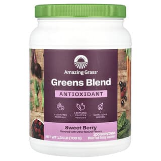 Amazing Grass, Superaliment vert, antioxydant, baies sucrées, 700 g