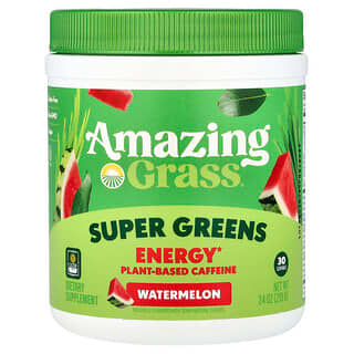 Amazing Grass, 綠色超級食品，能量粉，西瓜味，7.4盎司（210克）