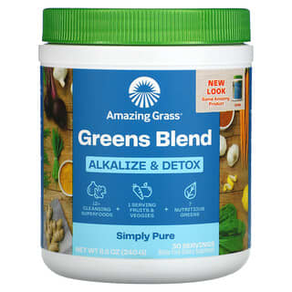 Amazing Grass, أغذية فائقة خضراء، للمعادلة القلوية والتخلص من السموم، 8.5 أونصة (240 جم)