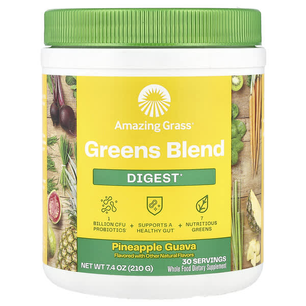 Greens Blend, Digest, Pineapple Guava, 7.4 oz (210 g)
