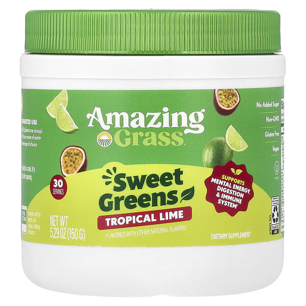Sweet Greens, Tropical Lime, 5.29 oz (150 g)