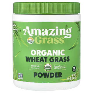 Amazing Grass, Hierba de trigo orgánico en polvo, 240 g (8,5 oz)