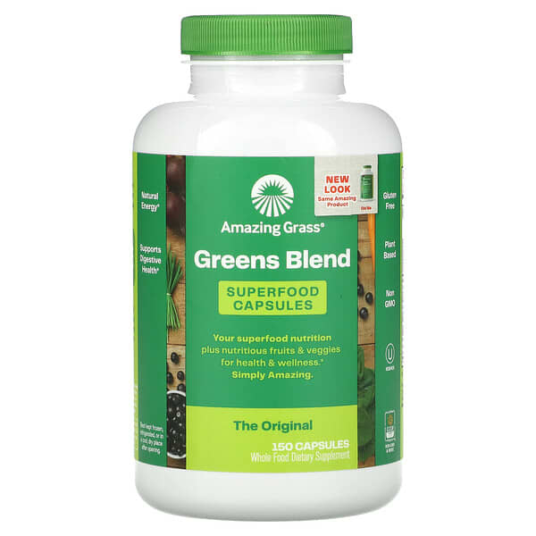 Amazing Grass, Green SuperFood, 650 mg, 150 cápsulas