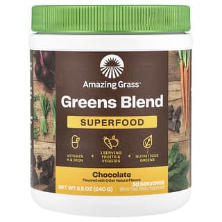 Amazing Grass, グリーンスーパーフード、チョコレート、240g（8.5 oz）