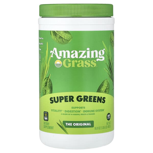 Amazing Grass, 녹색 채소 혼합물 슈퍼 푸드, 480g(16.9oz)