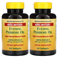 American Health, Royal Brittany, Evening Primrose Oil, 1,300 mg, 2 Bottles, 60 Softgels Each (Discontinued Item) 