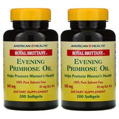 American Health, Royal Brittany, Evening Primrose Oil, 500 mg, 2 Bottles, 200 Softgels Each (Discontinued Item) 