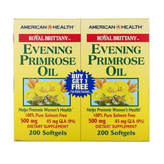 American Health, Royal Brittany, Evening Primrose Oil, 500 mg, 2 Bottles, 200 Softgels Each (Discontinued Item) 