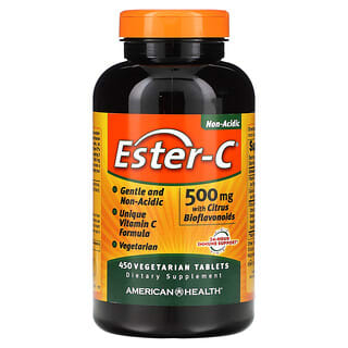 American Health, Ester-C，含柑橘類生物黃酮，500 毫克，450 粒素食片劑