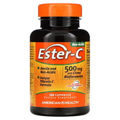 American Health, Ester-C con bioflavonoidos cítricos, 500 mg, 120 cápsulas
