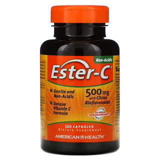 American Health, Ester-C 柑橘類生物類黃酮, 500 毫克, 120 粒