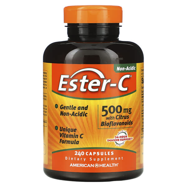 American Health, Ester-C et bioflavonoïdes d'agrumes, 500 mg, 240 capsules