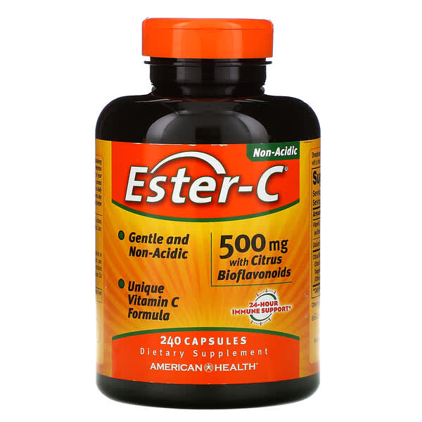 American Health, Ester-C with Citrus Bioflavonoids, 500 mg , 240 Capsules