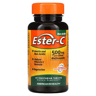 American Health, Ester-C, 500mg, 식물성 정제 90정