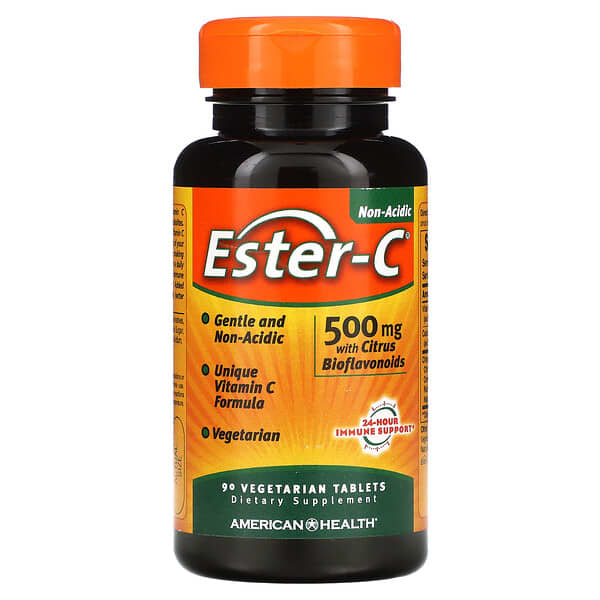 American Health, Ester-C With Citrus Bioflavonoids, 500 mg, 90 Vegetarian Tablets