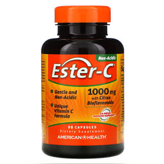 American Health, Ester-C com Bioflavonoides Cítricos, 1.000 mg, 90 Cápsulas