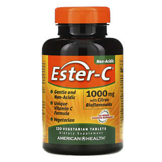 American Health, Ester-C，含柑橘生物類黃酮，1,000 毫克，120 粒素食片