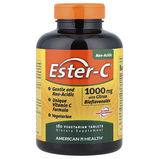 American Health, Ester-C com Bioflavonoides Cítricos, 180 Comprimidos Vegetarianos