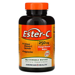 American Health, Ester-C, апельсин, 250 мг, 125 жевательных вафель