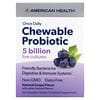 American Health, Probiotique à croquer une fois par jour, Raisin naturel, 5 milliards d'UFC, 60 comprimés à croquer