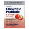 American Health (أميريكن هيلث), Chewable Probiotic مرة يوميًا، فراولة طبيعية، 5 مليار وحدة تشكيل مستعمرة، 60 قرصًا للمضغ