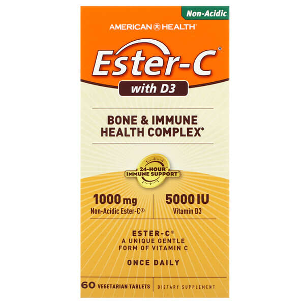 American Health, Ester-C 含維生素 D3，60 片素食片