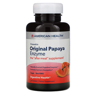 American Health, Chewable Original Papaya Enzyme, 250 Chewable Tablets