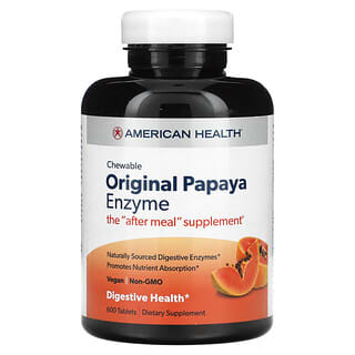 American Health, Original Papaya Enzyme, 600 Comprimidos Mastigáveis