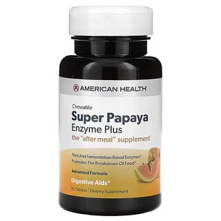 American Health, Super Papaya Enzyme Plus, папайя, 90 таблеток