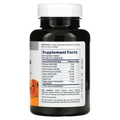 American Health, Super Papaya Enzyme Plus, Nahrungsergänzungsmittel mit Papayageschmack, Kautablette, 180 Tabletten