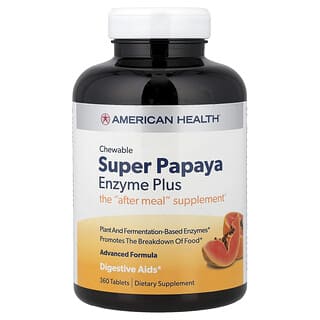 American Health, 슈퍼 츄어블 파파야 엔자임 플러스 360정