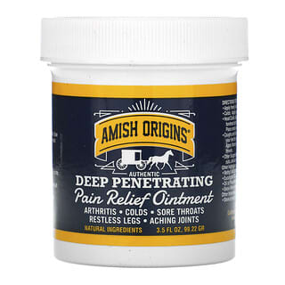 Amish Origins, 深層滲透，疼痛舒緩軟膏，3.5 盎司（99.22 克）