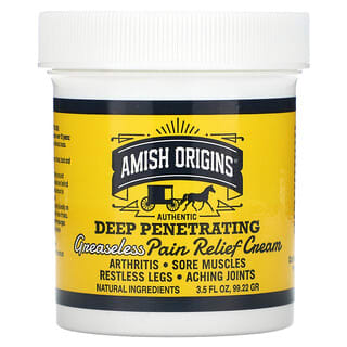 Amish Origins, Absorção Profunda, Creme para Alívio da Dor sem Gordura, 99,22 g (3,5 fl oz)