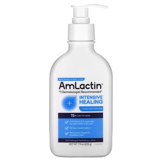 AmLactin, Exfoliating & Hydrating Lotion, Peeling- und feuchtigkeitsspendende Lotion, intensive Heilung, 225 g (7,9 oz.)