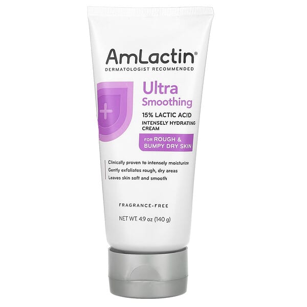 AmLactin, Ultra Smoothing, Intensely Hydrating Cream, For Rough &amp; Bumpy Dry Skin, 4.9 oz (140 g)
