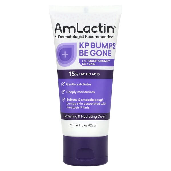 AmLactin, KP Bumps Be Gone, Exfoliating &amp; Hydrating Cream, 3 oz (85 g)