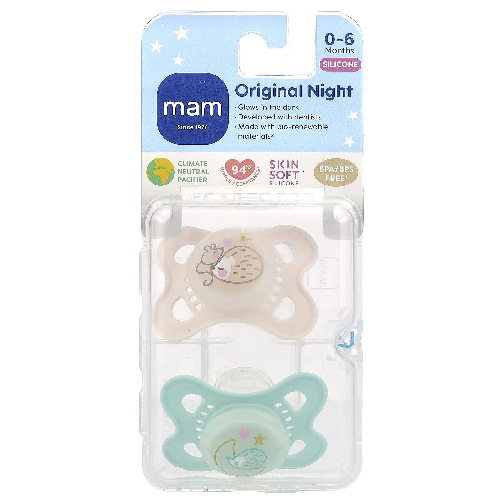 e recensioni per Mam Original Night Ciuccio Luminoso in Set da 2 in