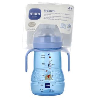 MAM, Botol Trainer+, 4+ Bulan, Biru, 8 oz (220 ml)