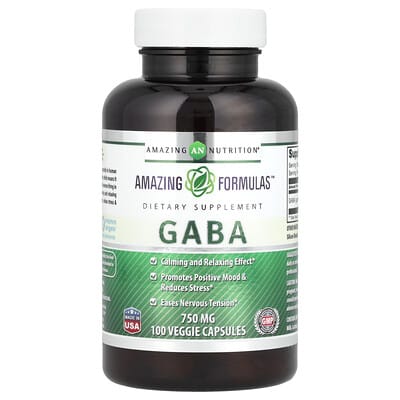 Amazing Nutrition, GABA, 750 mg, 100 Veggie Capsules