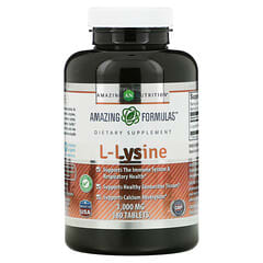 Amazing Nutrition, L-賴氨酸，1,000 mg, 180 片
