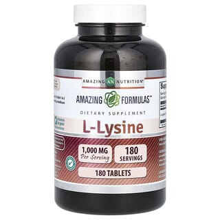 Amazing Nutrition, Amazing Formulas, L-Lysine, 1,000 mg, 180 Tablets