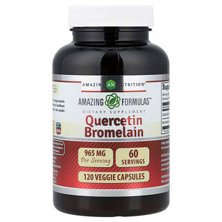 Amazing Nutrition, кверцетин и бромелаин, 120 растительных капсул
