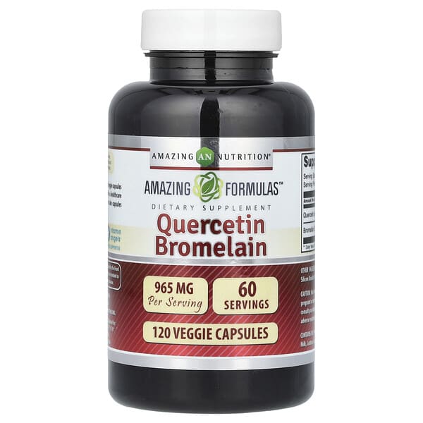 Amazing Nutrition Quercetin Bromelain, 120 Veggie Capsules