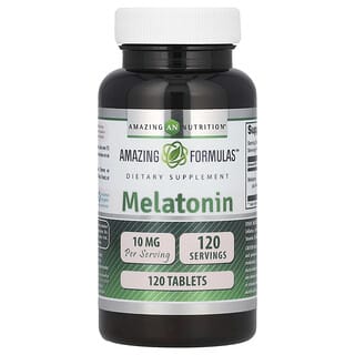 Amazing Nutrition, Melatonina, 10 mg, 120 comprimidos