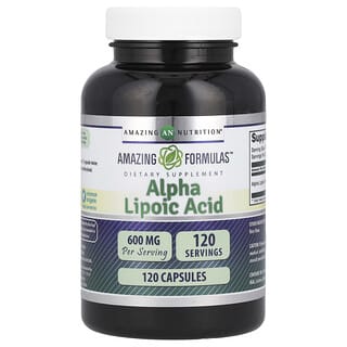 Amazing Nutrition, Ácido alfa-lipoico, 600 mg, 120 cápsulas